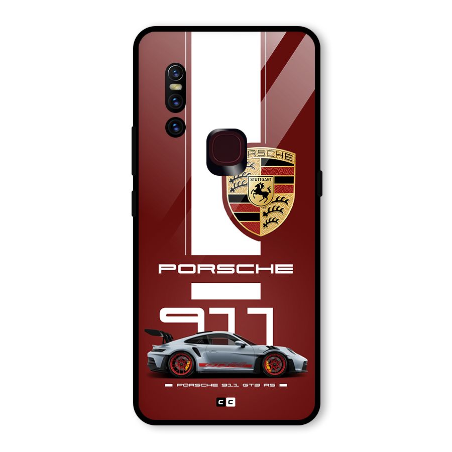 Luxe Supercar Glass Back Case for Vivo V15