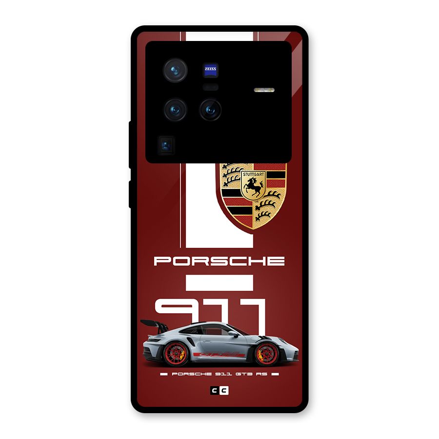 Luxe Supercar Glass Back Case for Vivo X80 Pro