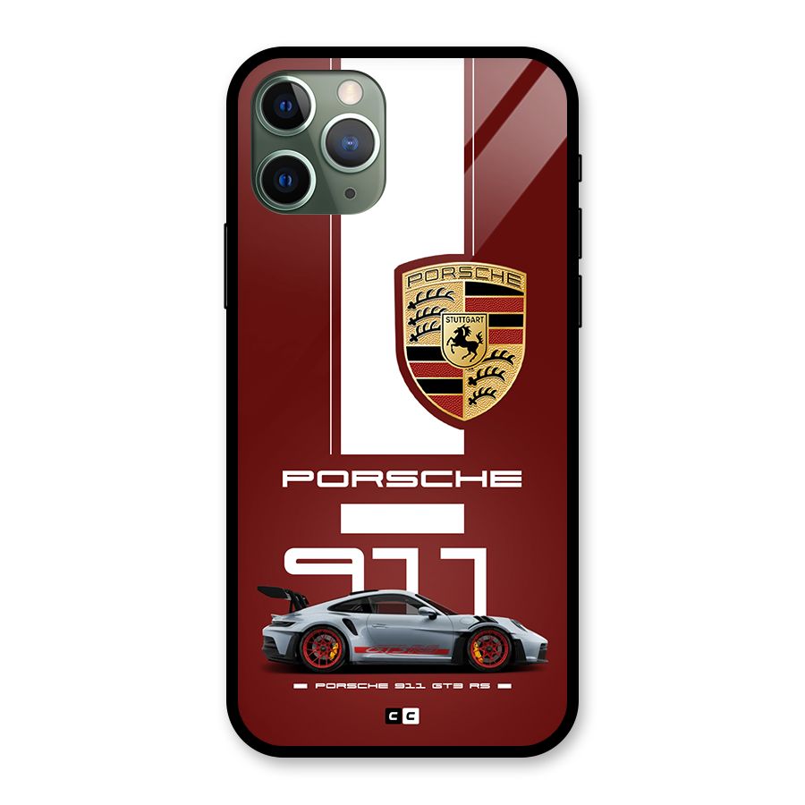 Luxe Supercar Glass Back Case for iPhone 11 Pro