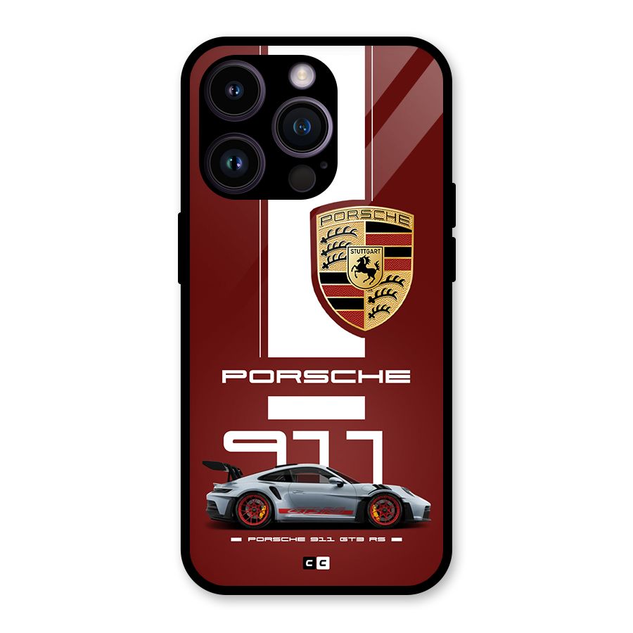Luxe Supercar Glass Back Case for iPhone 14 Pro