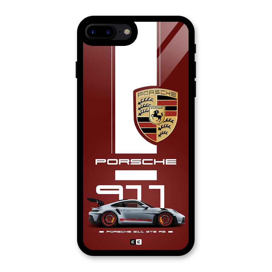 Luxe Supercar Glass Back Case for iPhone 8 Plus