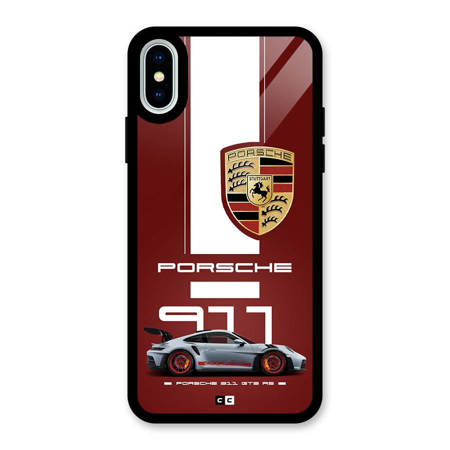 Luxe Supercar Glass Back Case for iPhone X