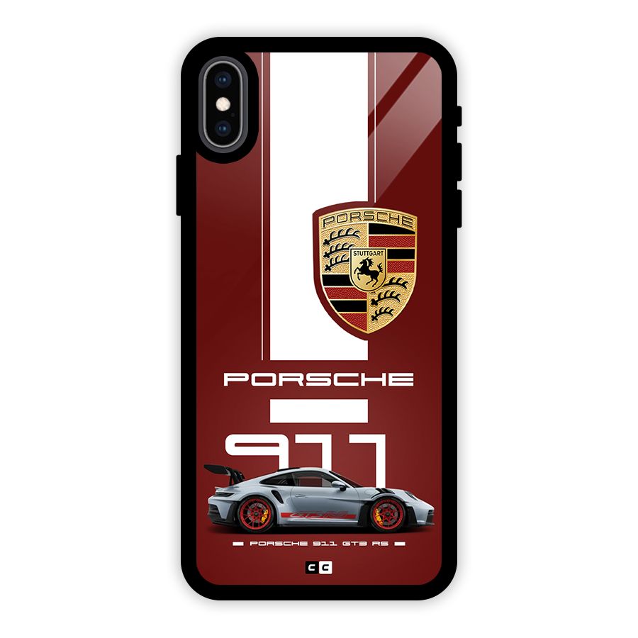 Luxe Supercar Glass Back Case for iPhone XS Max