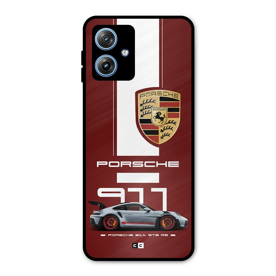 Luxe Supercar Metal Back Case for Moto G54