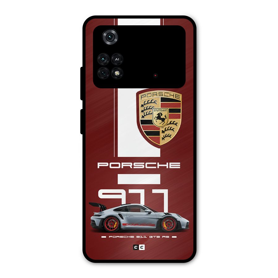 Luxe Supercar Metal Back Case for Poco M4 Pro 4G
