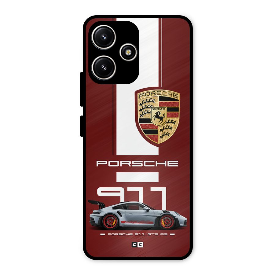 Luxe Supercar Metal Back Case for Poco M6 Pro