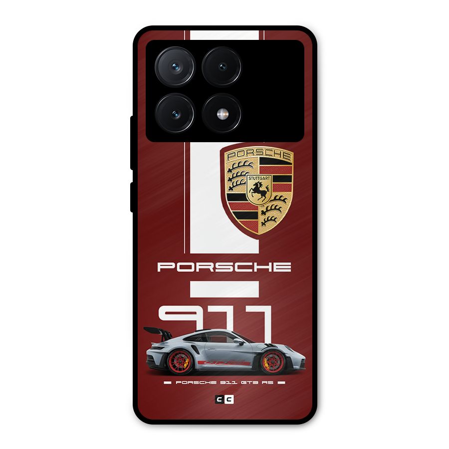 Luxe Supercar Metal Back Case for Poco X6 Pro