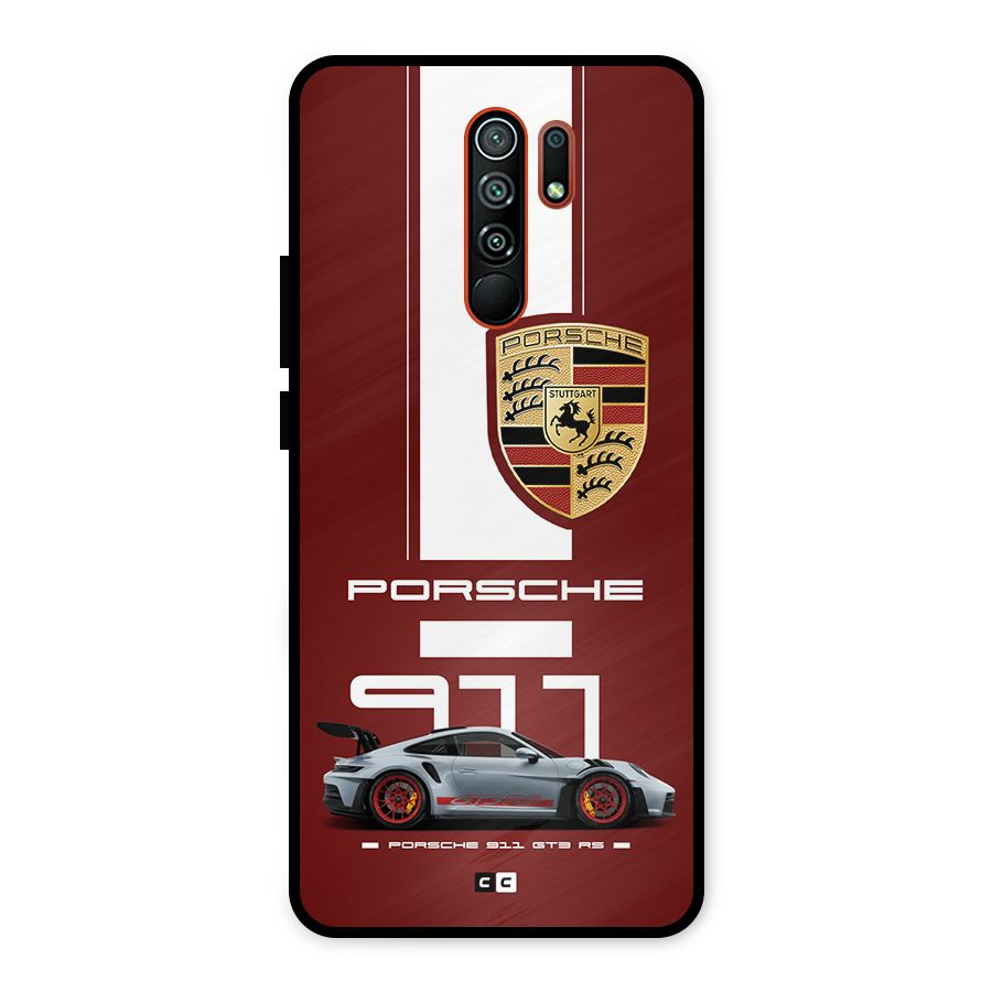 Luxe Supercar Metal Back Case for Redmi 9 Prime
