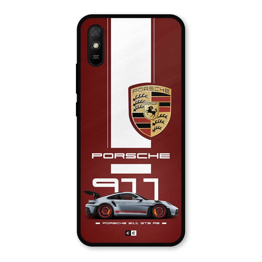 Luxe Supercar Metal Back Case for Redmi 9a