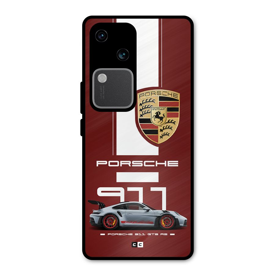 Luxe Supercar Metal Back Case for Vivo V30 Pro
