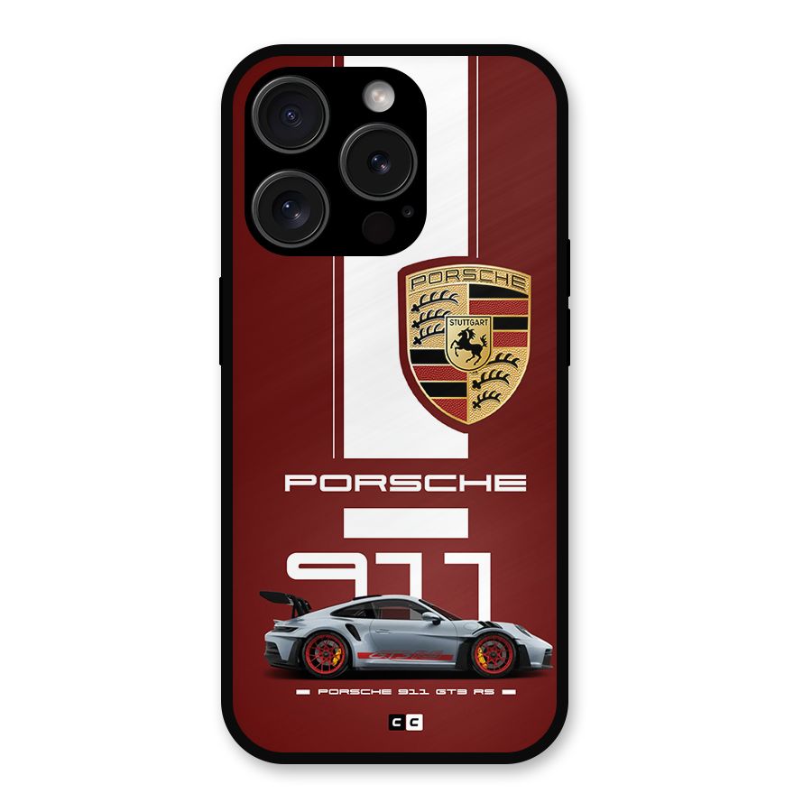 Luxe Supercar Metal Back Case for iPhone 15 Pro