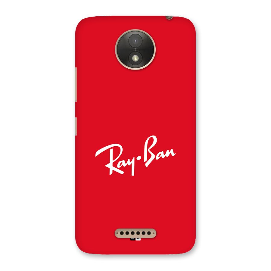 Luxury Red Back Case for Moto C Plus