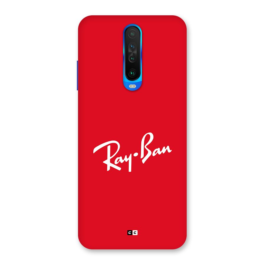 Luxury Red Back Case for Poco X2