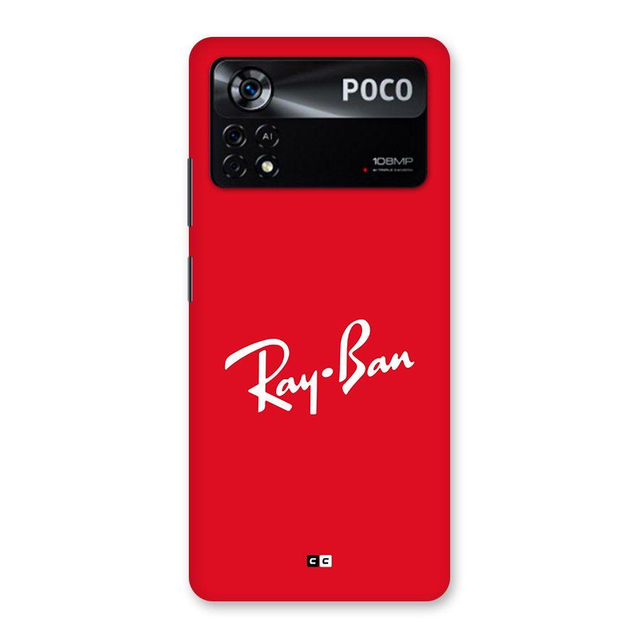 Luxury Red Back Case for Poco X4 Pro 5G