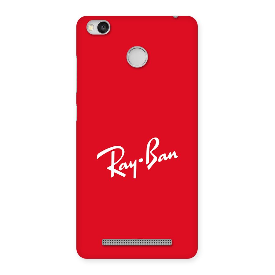 Luxury Red Back Case for Redmi 3S Prime
