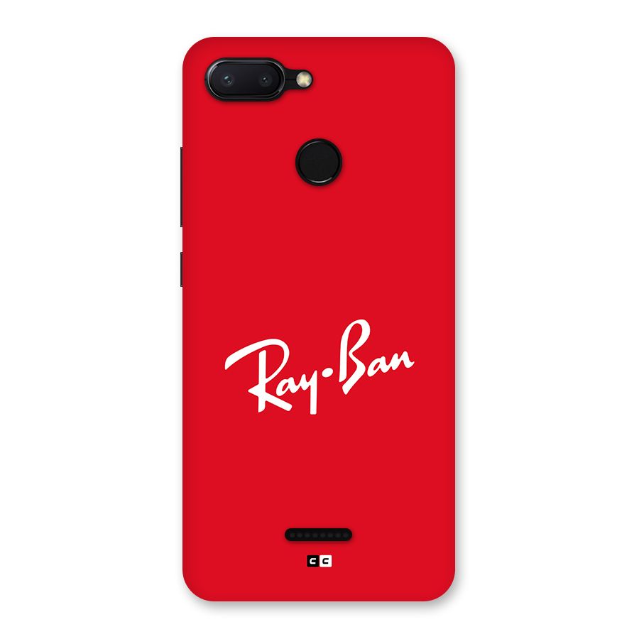 Luxury Red Back Case for Redmi 6