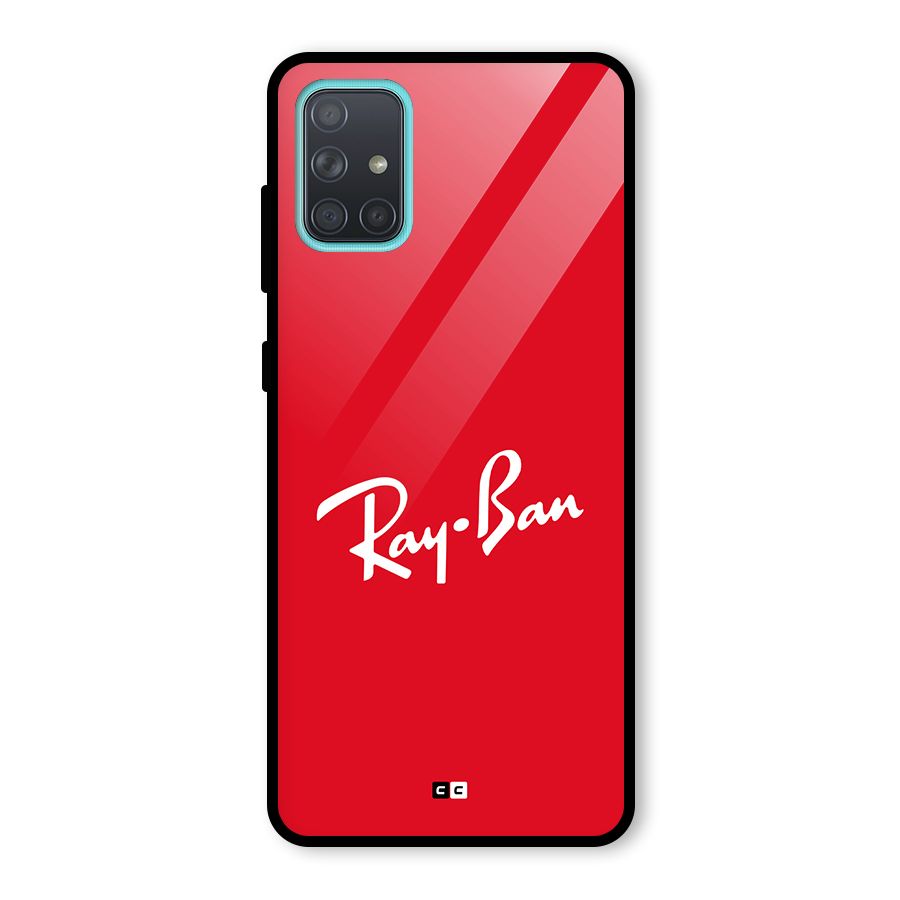 Luxury Red Glass Back Case for Galaxy A71