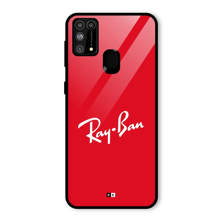 Luxury Red Glass Back Case for Galaxy F41