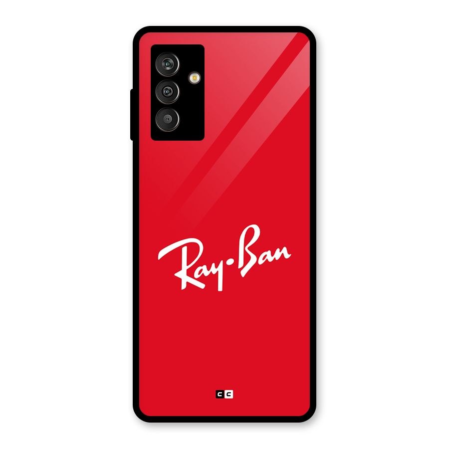 Luxury Red Glass Back Case for Galaxy M13
