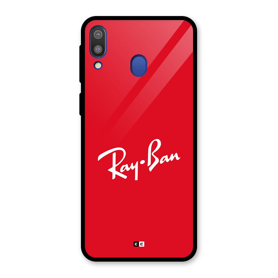 Luxury Red Glass Back Case for Galaxy M20