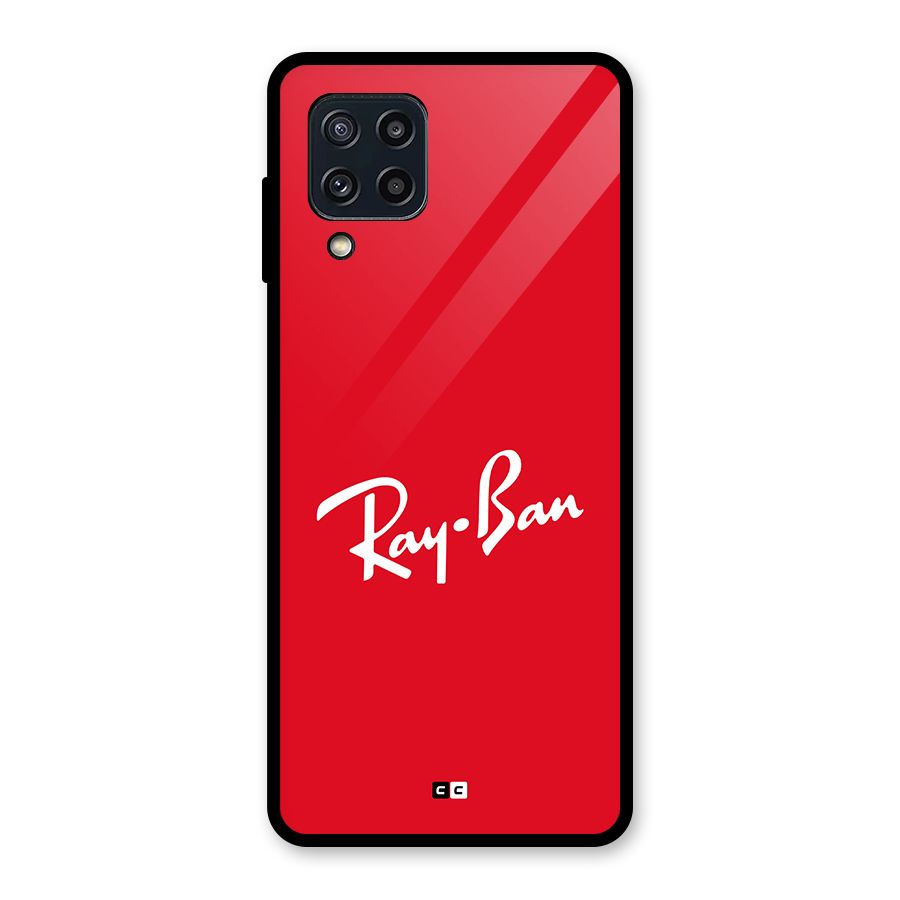 Luxury Red Glass Back Case for Galaxy M32