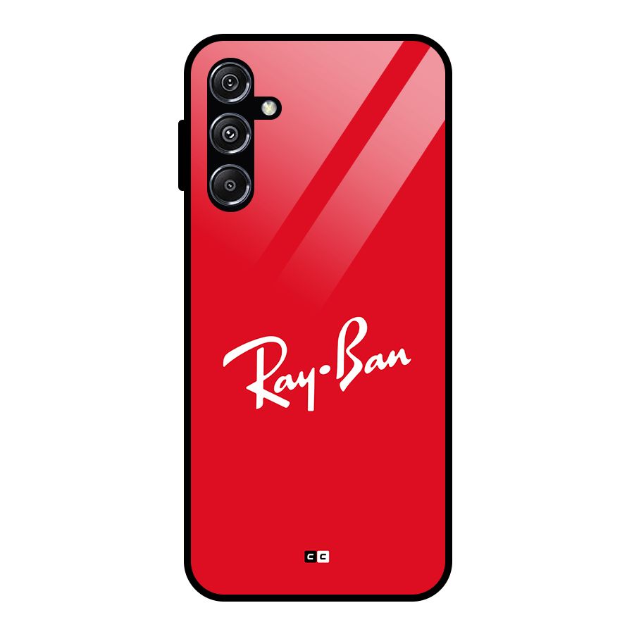 Luxury Red Glass Back Case for Galaxy M34 5G