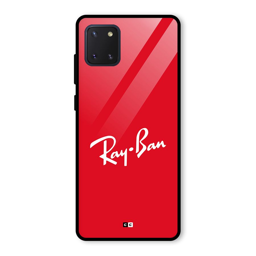 Luxury Red Glass Back Case for Galaxy Note 10 Lite