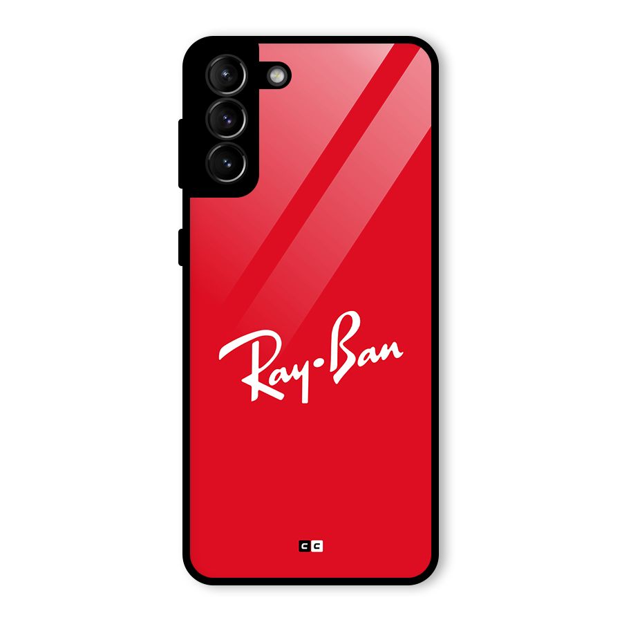 Luxury Red Glass Back Case for Galaxy S21 Plus