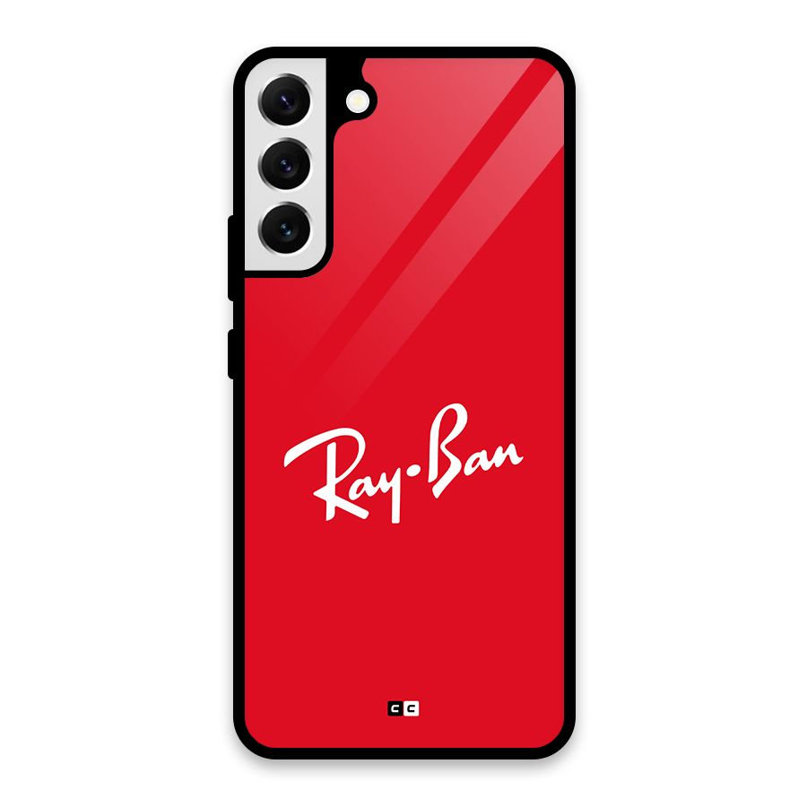 Luxury Red Glass Back Case for Galaxy S22 Plus 5G