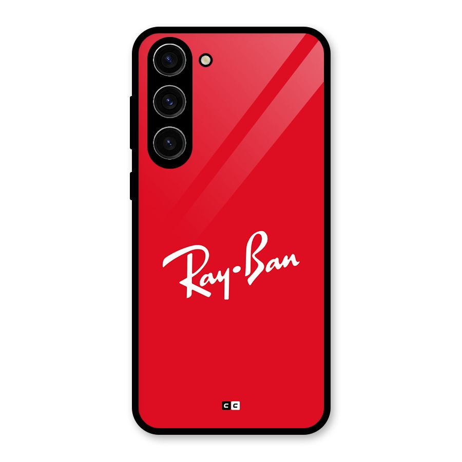 Luxury Red Glass Back Case for Galaxy S23 Plus