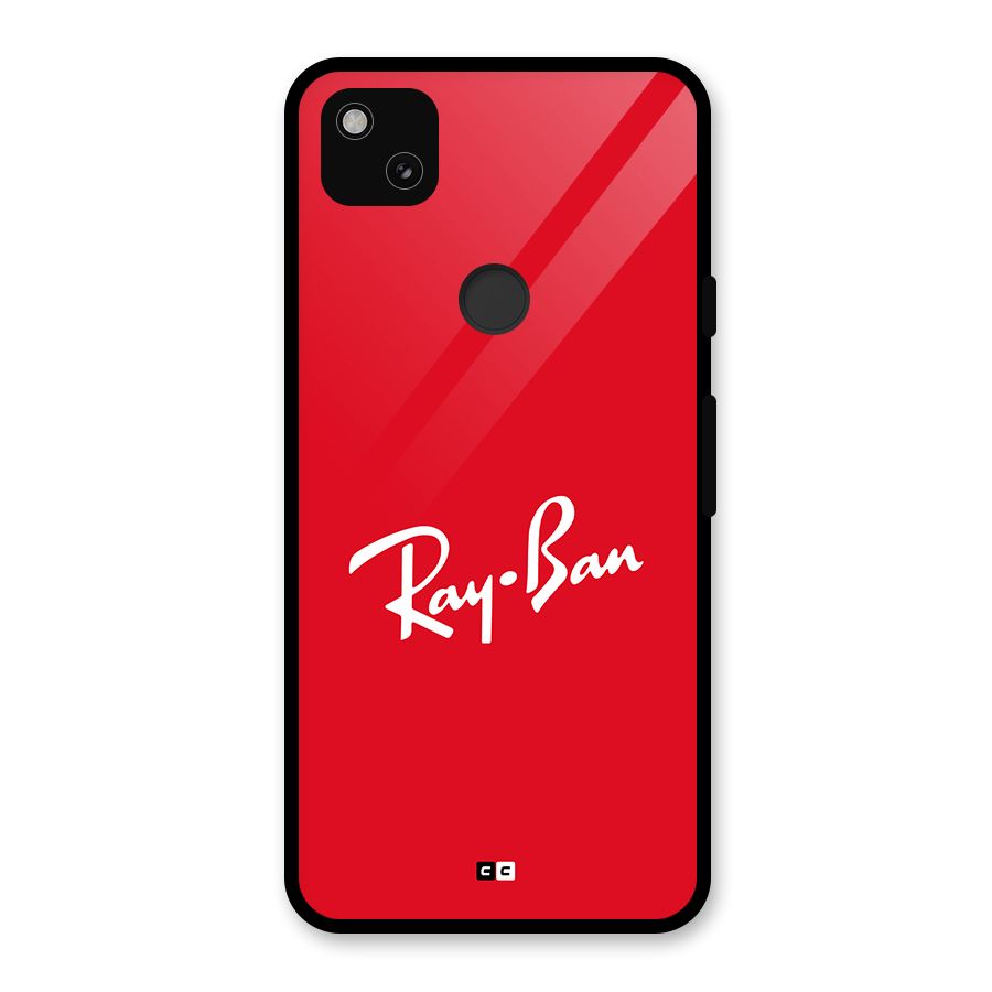 Luxury Red Glass Back Case for Google Pixel 4a