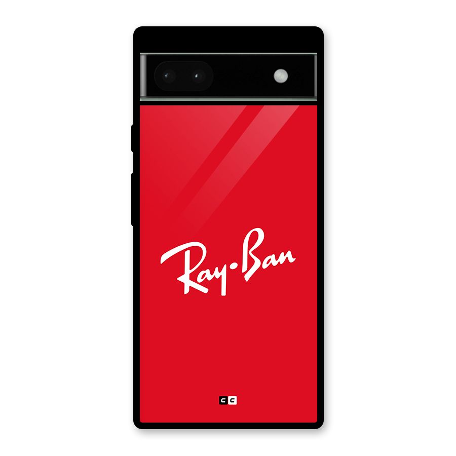 Luxury Red Glass Back Case for Google Pixel 6a