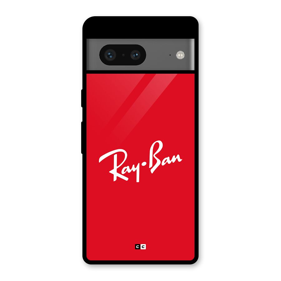 Luxury Red Glass Back Case for Google Pixel 7