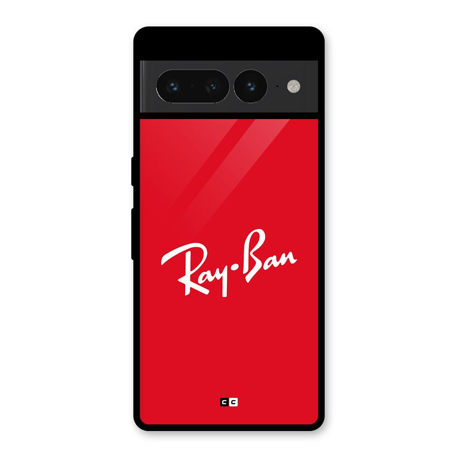 Luxury Red Glass Back Case for Google Pixel 7 Pro