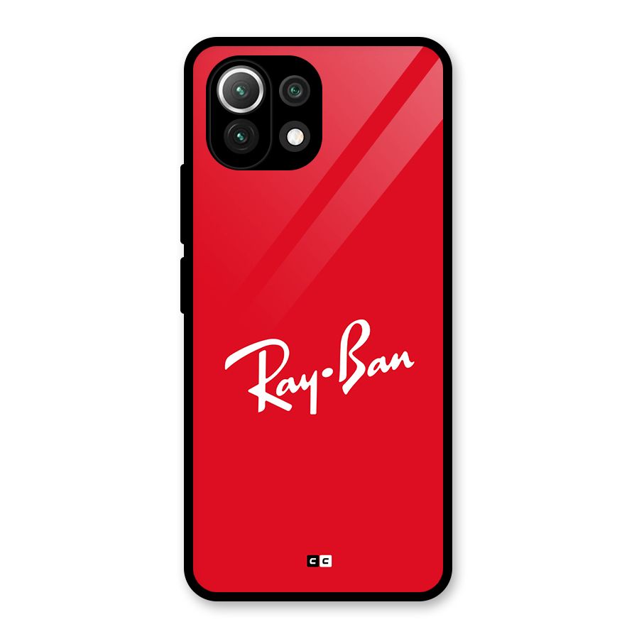 Luxury Red Glass Back Case for Mi 11 Lite NE 5G