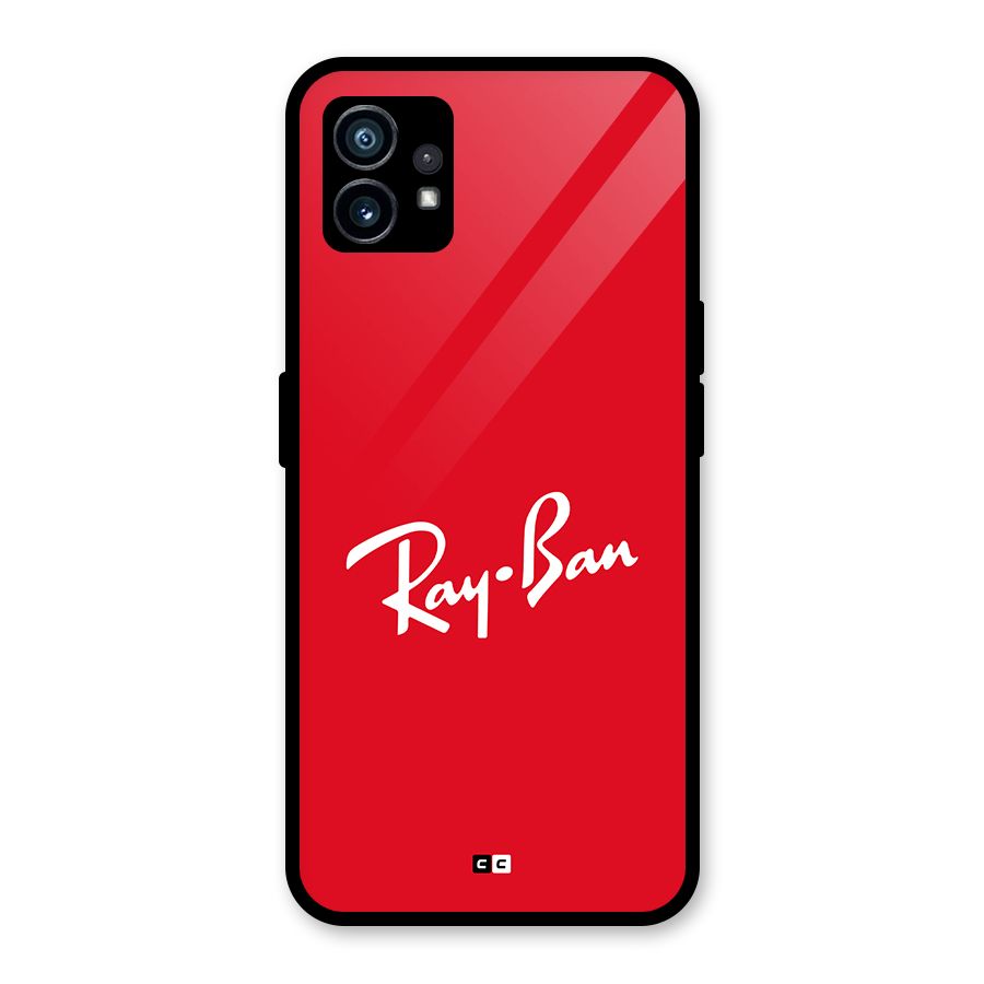 Luxury Red Glass Back Case for Nothing Phone 1