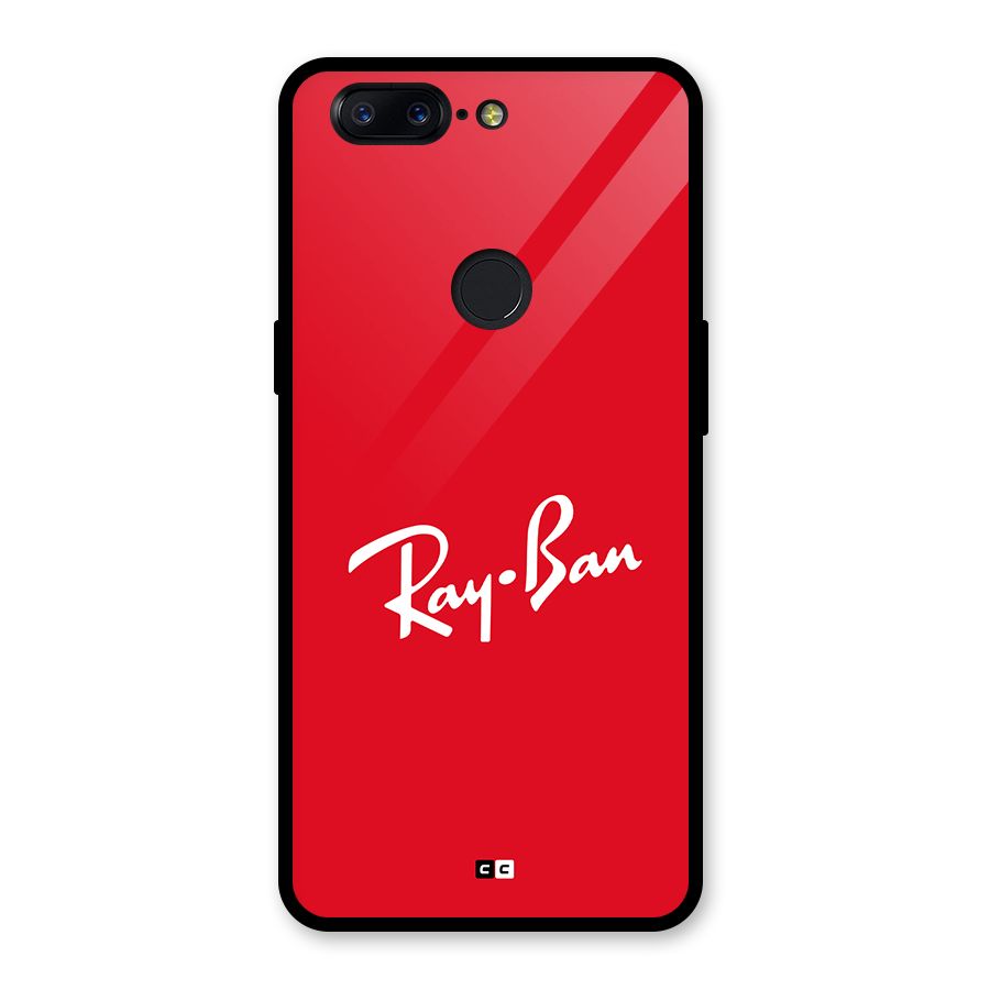 Luxury Red Glass Back Case for OnePlus 5T
