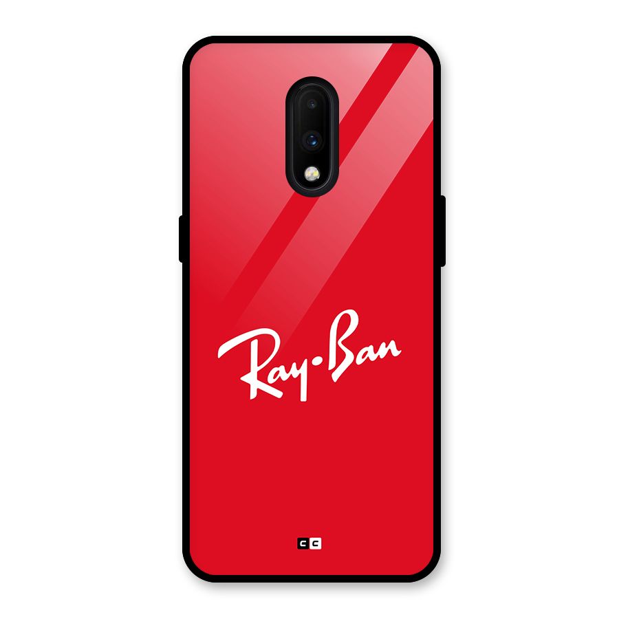 Luxury Red Glass Back Case for OnePlus 7