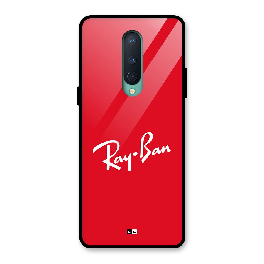 Luxury Red Glass Back Case for OnePlus 8