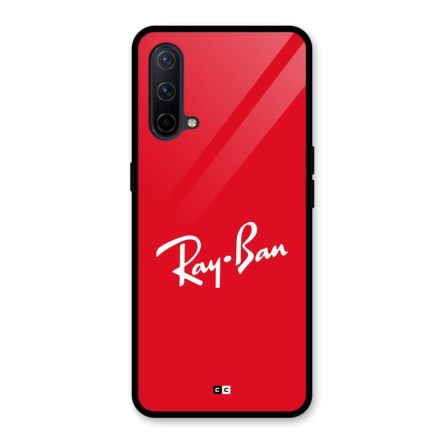 Luxury Red Glass Back Case for OnePlus Nord CE 5G