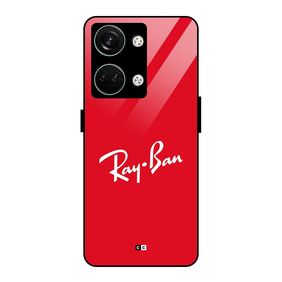Luxury Red Glass Back Case for Oneplus Nord 3