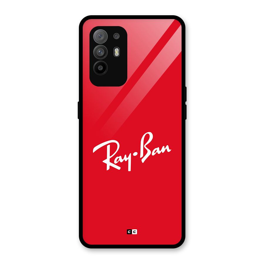 Luxury Red Glass Back Case for Oppo F19 Pro Plus 5G