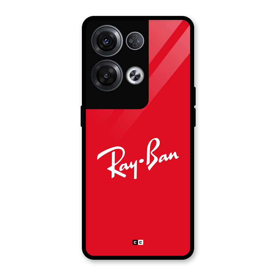 Luxury Red Glass Back Case for Oppo Reno8 Pro 5G