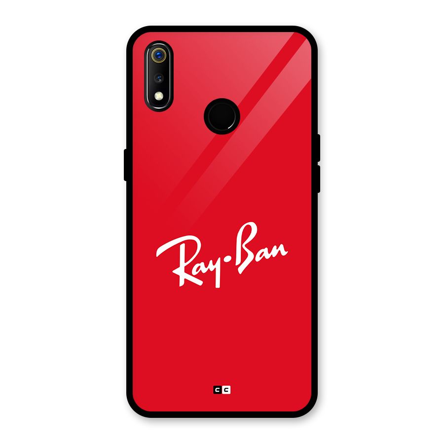 Luxury Red Glass Back Case for Realme 3i