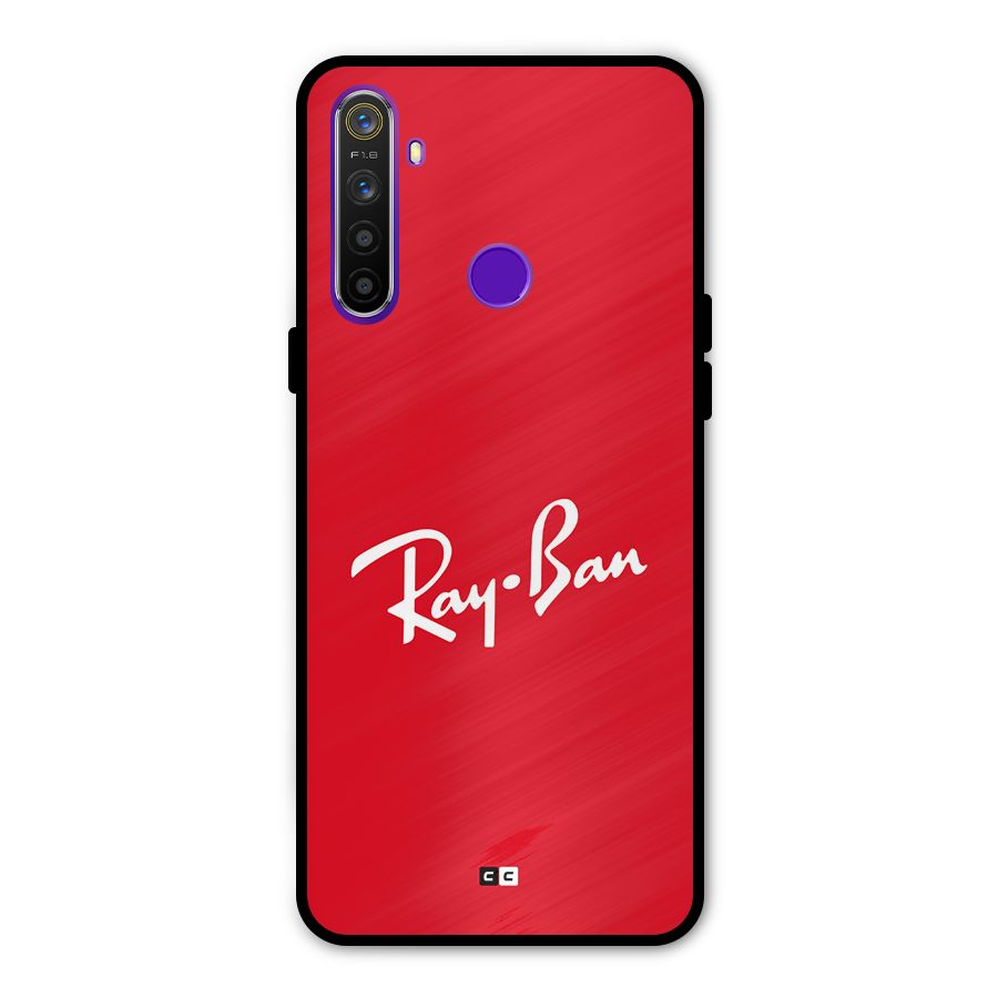 Luxury Red Glass Back Case for Realme 5s