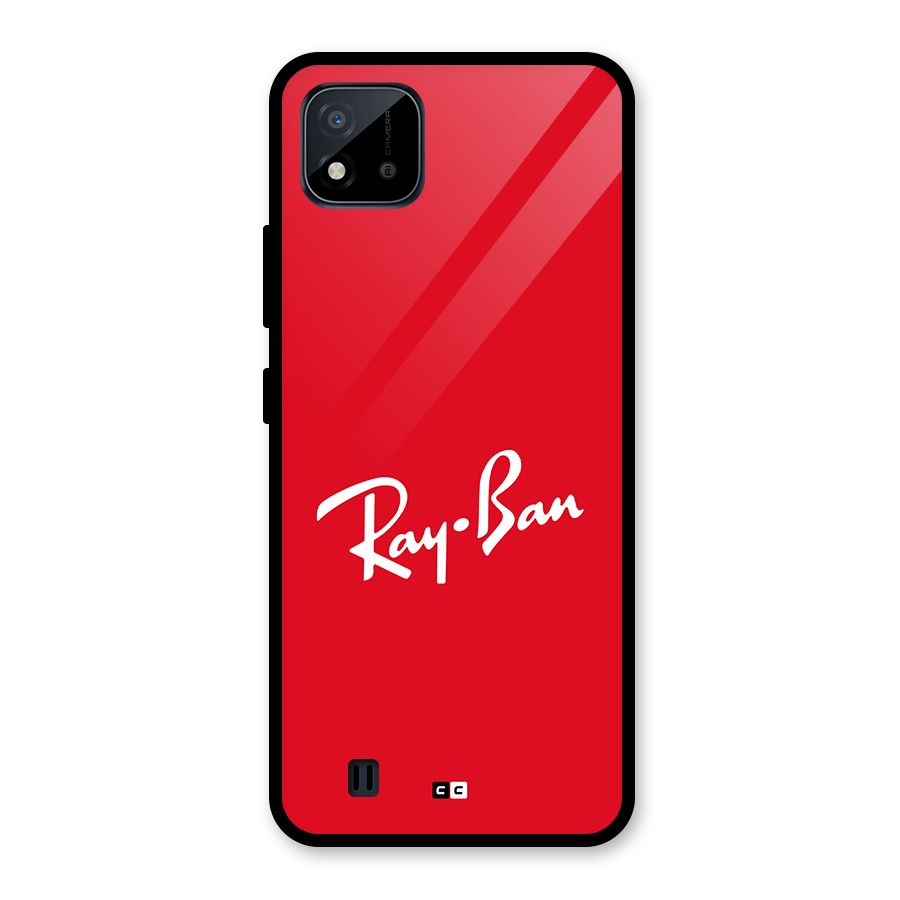 Luxury Red Glass Back Case for Realme C11 2021