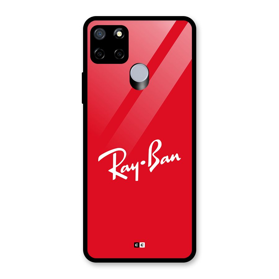 Luxury Red Glass Back Case for Realme C15
