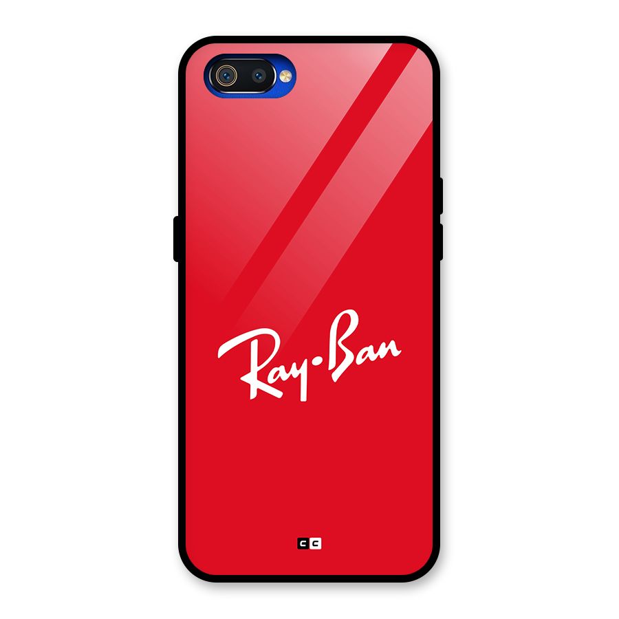 Luxury Red Glass Back Case for Realme C2