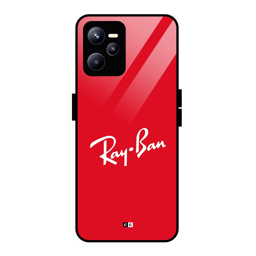 Luxury Red Glass Back Case for Realme C35