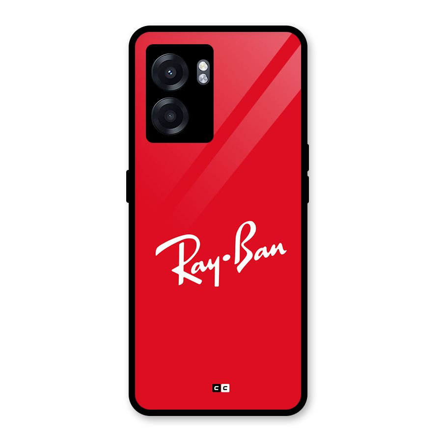 Luxury Red Glass Back Case for Realme Narzo 50 5G
